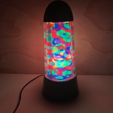 1990’s Rabbit Tanaka Magma Rotating Motion Lamp Psychedelic 13.75”  Black Base picture
