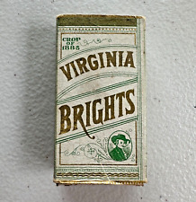 Rare VIRGINIA BRIGHTS Allen & Ginter Cigarette Slider Box Empty Pack Crop 1885 picture