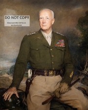 PORTRAIT OF GENERAL GEORGE S. PATTON - 8X10 REPRINT PHOTO (YW-009) picture