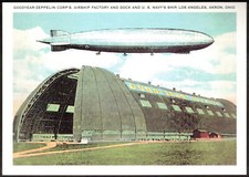 4 VTG PHOTO JUMBO POSTCARDS: DIRIGIBLES, AIRSHIPS, ZEPPELINS, 1924, Brand New picture