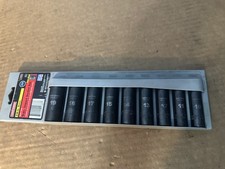 CRAFTSMAN 9 PIECE METRIC DEEP IMPACT SOCKET SET 15883 10MM - 19MM IN HOLDER  USA picture