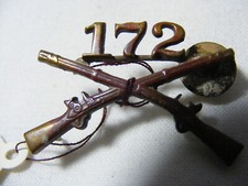 WW2 infantry officers collar pin 172nd regiment picture