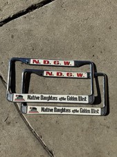 VINTAGE California N.D.G.W. License Plate Frame Native Daughters Golden West picture