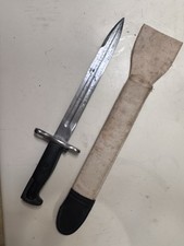Post WWII USMC Depot-Made 10-inch Dress White Cover w/ 1905E1 Bayonet dtd 1943 picture