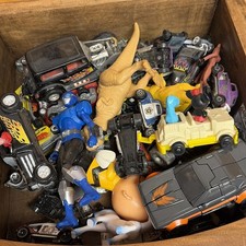 Random Junk Drawer Toy Cars Action figures Dinosaur Diecast Lot of 50+ Pieces picture