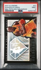 Shaquille O'Neal LA Lakers 2021 Illusions Holograms NBA 75th Anniversary PSA 9 picture