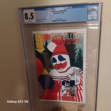 2  Psycho Killer #8 - Rare Gacy Clown Cover Comic Zone 1992 - CGC Graded 8.5 W/P picture