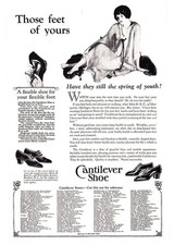 1925 Cantilever Shoe: Those Feet Of  Yours Vintage Print Ad picture