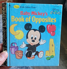 Disney Baby Mickey's Book of Opposites First Little Golden Book 1987 picture