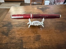 VTG 1940s Esterbrook J Fountain Pen Dubonnet Red Double Jewel Celluloid picture