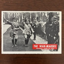 1965 Philadelphia Gum War Bulletin Card #6 Adolf Hitler & Benito Mussolini EXMT picture