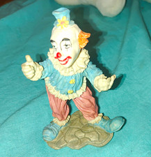 Hand-Painted Painted Multicolor Resin Clown Figurine, Circus Theme, Unboxed picture