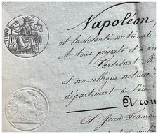 GENUINE OLD MANUSCRIPT NAPOLEON III 1854 ANTIQUE DOCUMENT VICTORIAN ERA EMPIRE picture