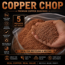 5 lb. 99.9% Pure Copper Shavings Grains Chop Grain Casting Smelting Granulate 5 picture