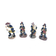 K's Collection Firefighter Fireman Figurines Heroes Helping People Lot Of 4 picture