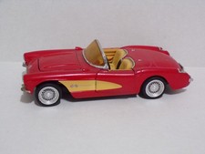 Burago 1957 Little Red Corvette Diecast Convertable S57708 Doors & Hood Open picture