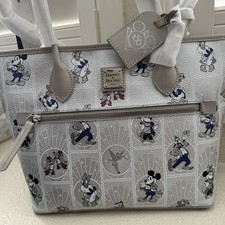 100th Anniversary Disney  Dooney And Burke Platinum Tote RARE NWT Hard To Find picture