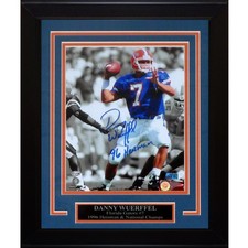 Danny Wuerffel Autographed Florida Gators (Spotlight) Deluxe Framed 8x10 Photo w picture