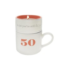 Pavilion Gift Company 50 Stacking Mug and Candle Set 100% Soy Wax Scent: picture