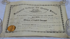 RARE 1904 BELHAVEN COLLEGE FOR YOUNG LADIES JACKSON MISSISSIPPI DIPLOMA FITZHUGH picture