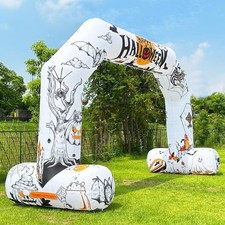 20Ft Halloween Inflatable Archway with 250W Blower, Hexagon Inflatable Arch for picture