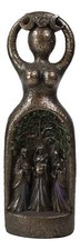 Wicca Spiral Triple Moon Goddess Mother Maiden Crone Tree Of Life Figurine picture