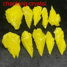 10PCS 344G Rare Natural Yellow Sulfur Crystal Quartz Crystal Mineral Specimen picture