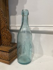 Clayton NJ Antique Chas. A. Davis aqua blob-top bottle circa 1870-1890’s picture