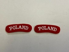 F0110 Repro WW2 Polish Army Poland 1960s British Made Pair Of Patches IR44A picture