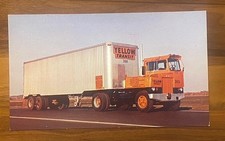 VINTAGE 1957 YELLOW TRANSIT FREIGHT LINES TRUCKING COMPANY POST CARD picture