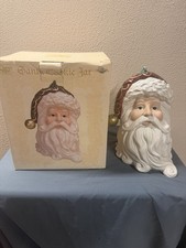 Vintage Christmas Santa Cookie Jar By Opulence Rare With Box, Never Used picture