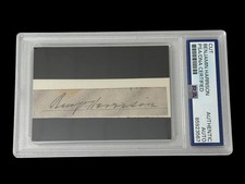 Benjamin Harrison US President Civil War General Signed Autograph PSA DNA Slab picture