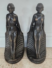 Stunning Pair of Elyse Bookends Cast Iron Bronze Finish Toscano Inc. picture
