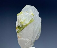 91 Cts Natural Tourmaline Crystal with Quartz from Pakistan. picture
