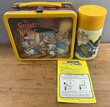 1982 Aladdin Secret of NIMH Metal Lunchbox & Thermos - BRAND NEW MINT CONDITION picture