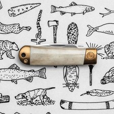 WESN x P & Co Henry Scrimshaw Blank Canvas Rare 1/1000 Pocketknife BNIB EDC picture