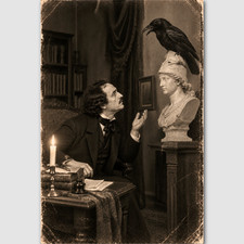 The Raven Edgar Allan Poe Print Photo Gothic Photograph Victorian 4 by 6 Odd 15 picture