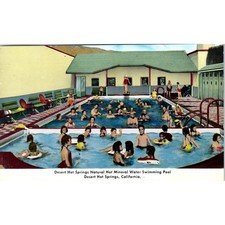 1966 Desert Hot Springs Mineral Water Pool California Vintage Postcard PD10 picture