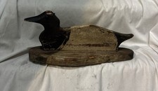 Antique Hand Carved Silhouette Folk Art Duck Hunting  Decoy Signed E. Roeber picture