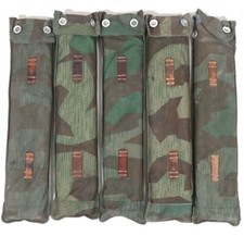 Authentic Swiss WWII Army Tent Pole Stake Set German Splinter Camo WW2 Zeltbahn picture