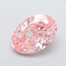 5.10 CT Natural Pink Diamond 10x12 mm 1 Pcs Oval Cut VVS1 D Grade Certified. picture