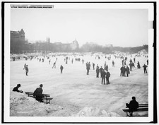 Skating in Central Park New York between 1900 and 1906 Historic Old Photo picture