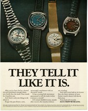 1972 BULOVA Accutron Men's Watches Vintage Print Ad picture