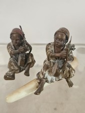 Two Austrian Bronze Musicians with Instruments picture