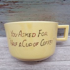 Vintage Novelty Ceramic Half Mug 