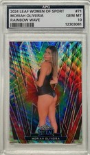 2024 Leaf Metal Women of Sport Moriah Oliveira Rainbow Wave APG 10 GEM MINT 1/3 picture