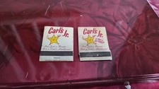 Vintage Carl's Jr Fast Food Restaurant Matchbook Anaheim CA Advertising  picture