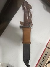 Post WWII AKM Type II Knife Bayonet w/Scabbard & Frog - Wire Cutter picture