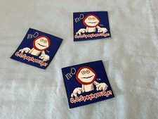 1 VINTAGE 1980's SpaghettiOs Mascot MR O Iron On Adhesive Woven Cloth Patch picture