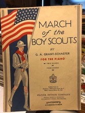 1913 March of the Boy Scouts Sheet Music By G.A. Grant-Schaefer Early Scouting picture